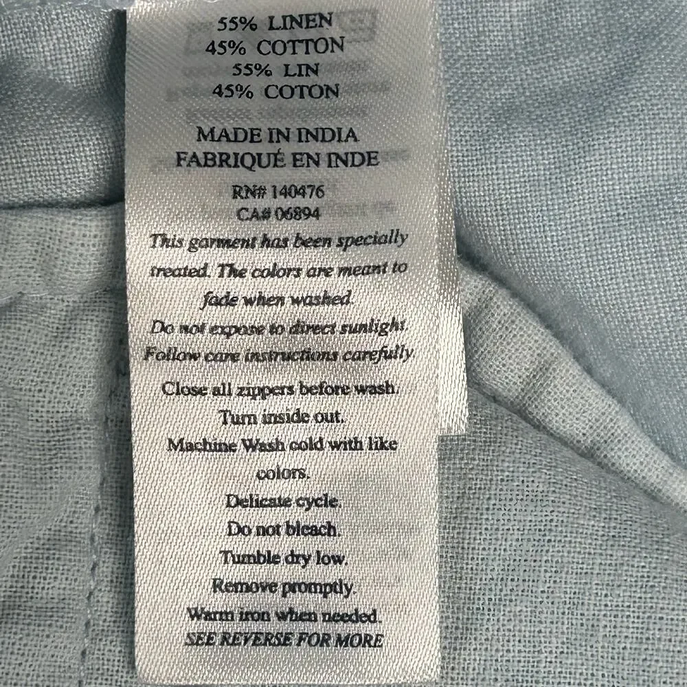 Faherty Men's Size 32 Malibu Linen Blend Chino Shorts Light Blue